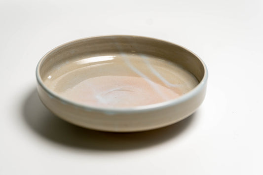 Japanese ceramic Hagi yaki plate