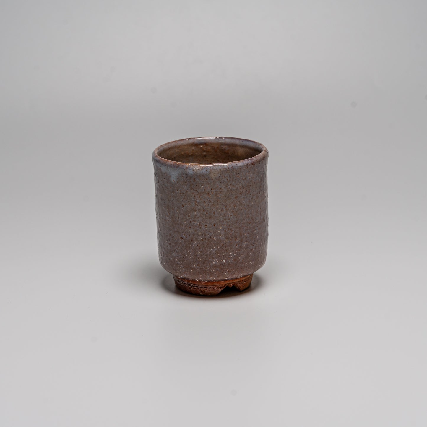 Hagi yaki cup photographed on white