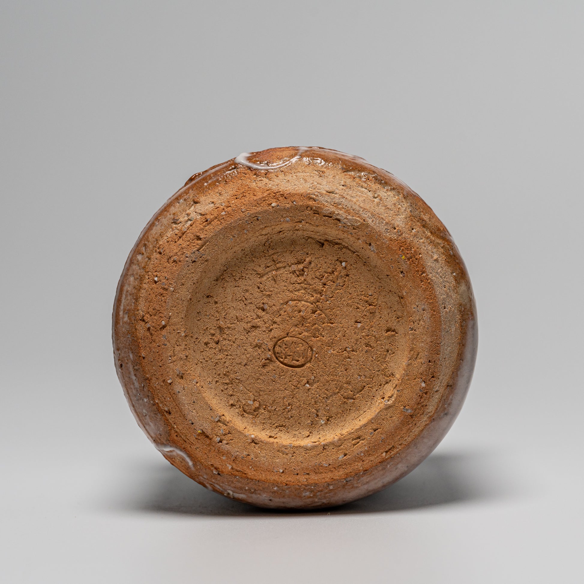 Hagi yaki cup photographed on white