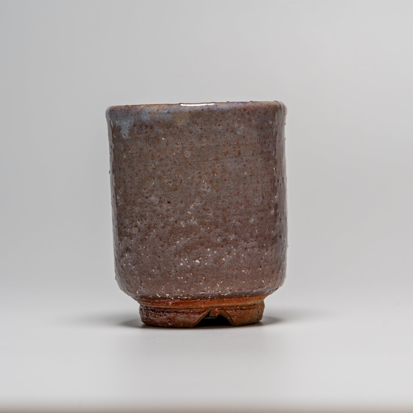 Hagi yaki cup photographed on white