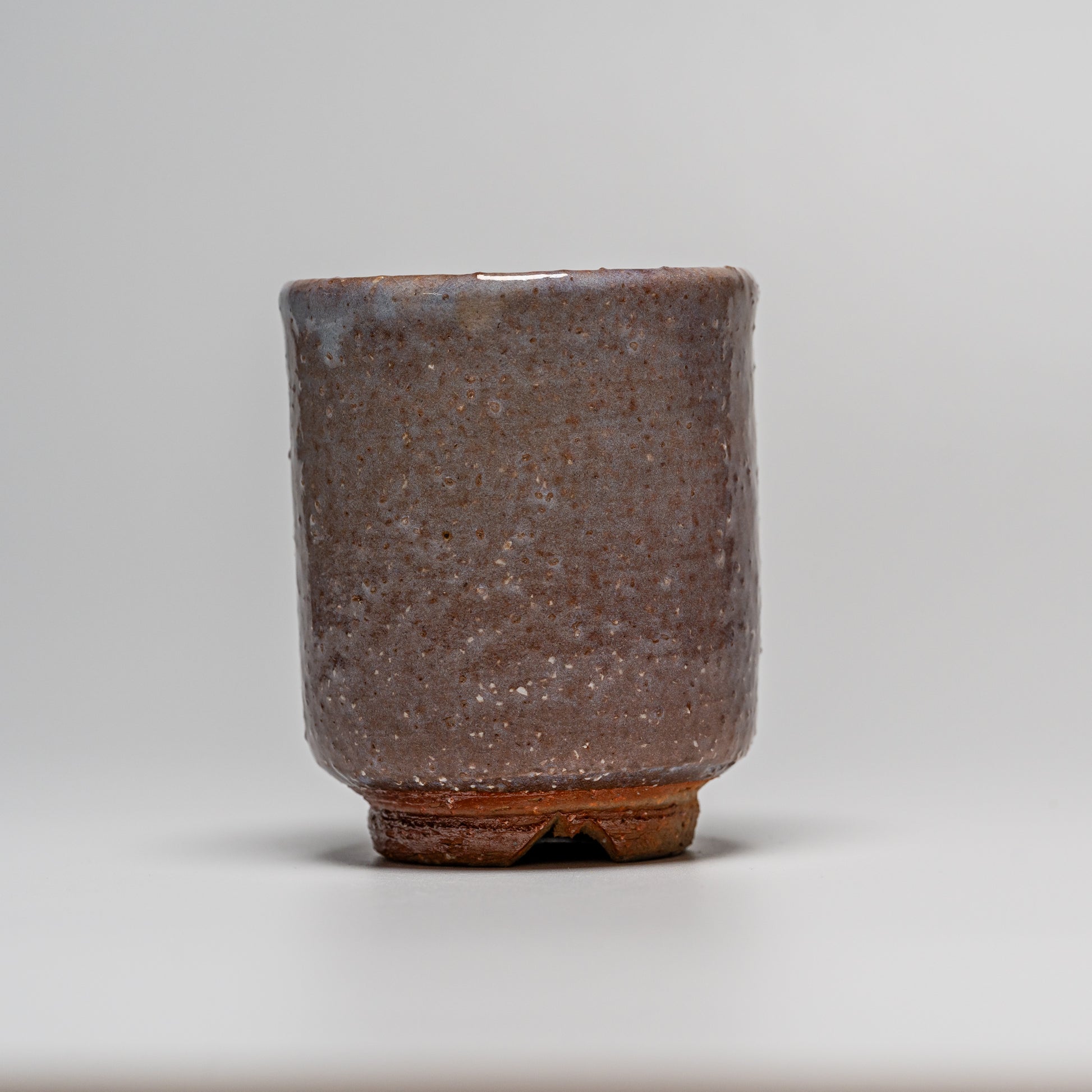 Hagi yaki cup photographed on white