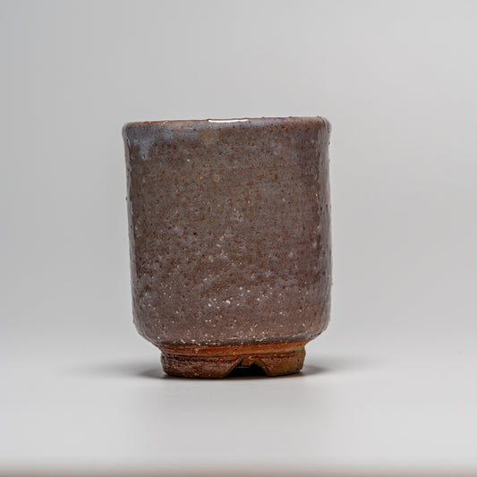 Hagi yaki cup photographed on white
