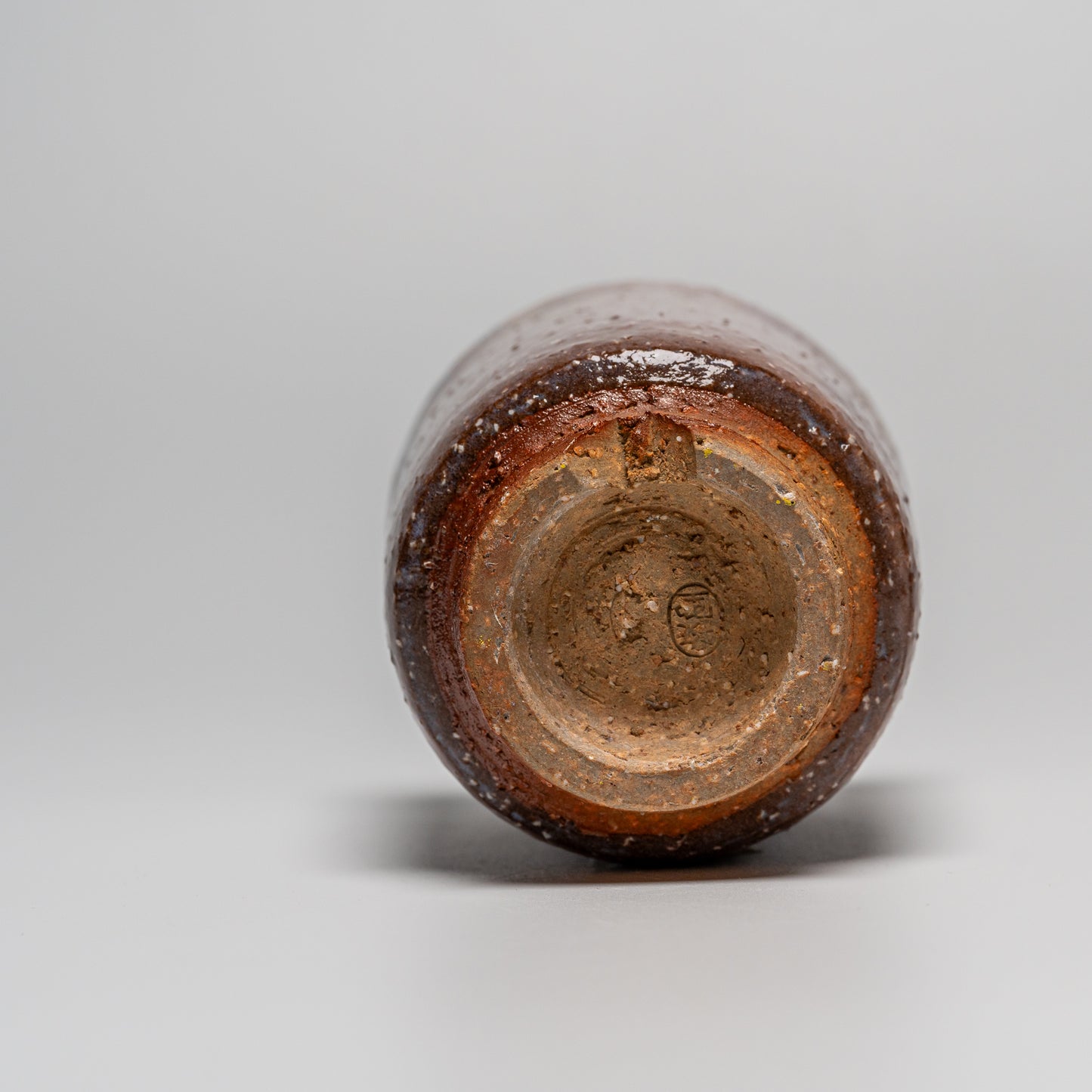 Hagi yaki cup photographed on white