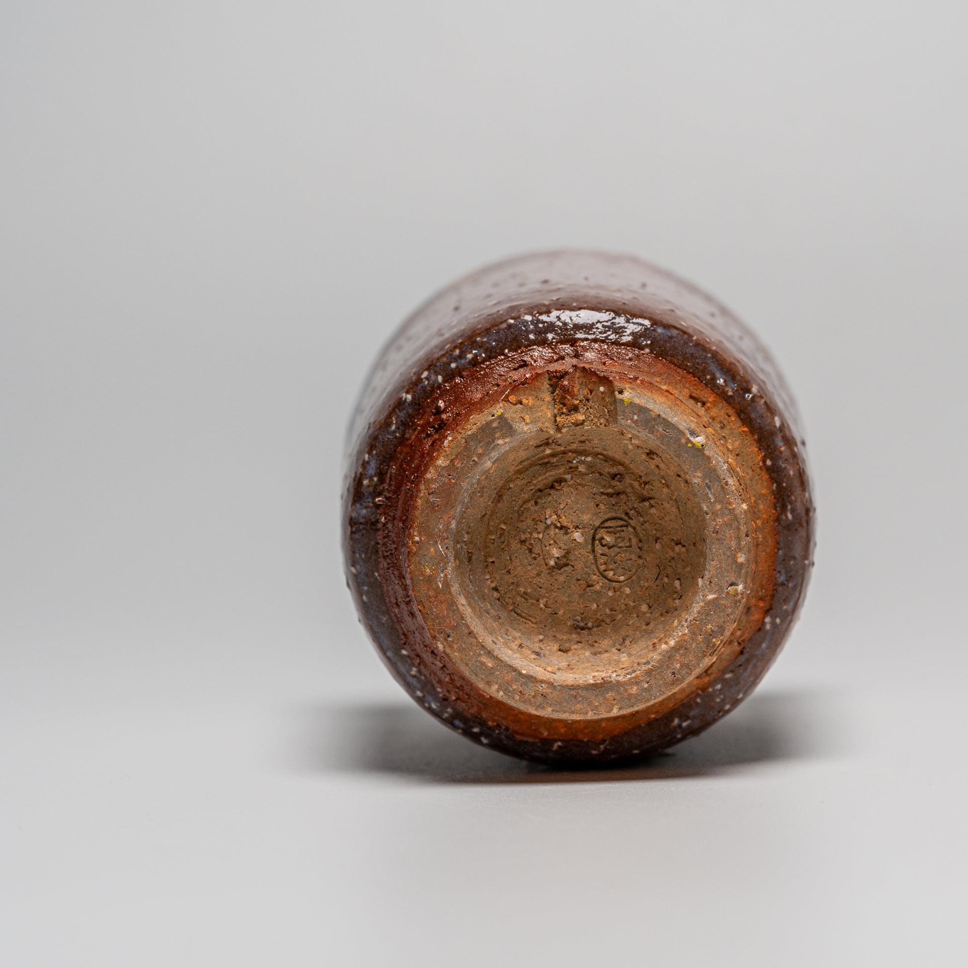 Hagi yaki cup photographed on white
