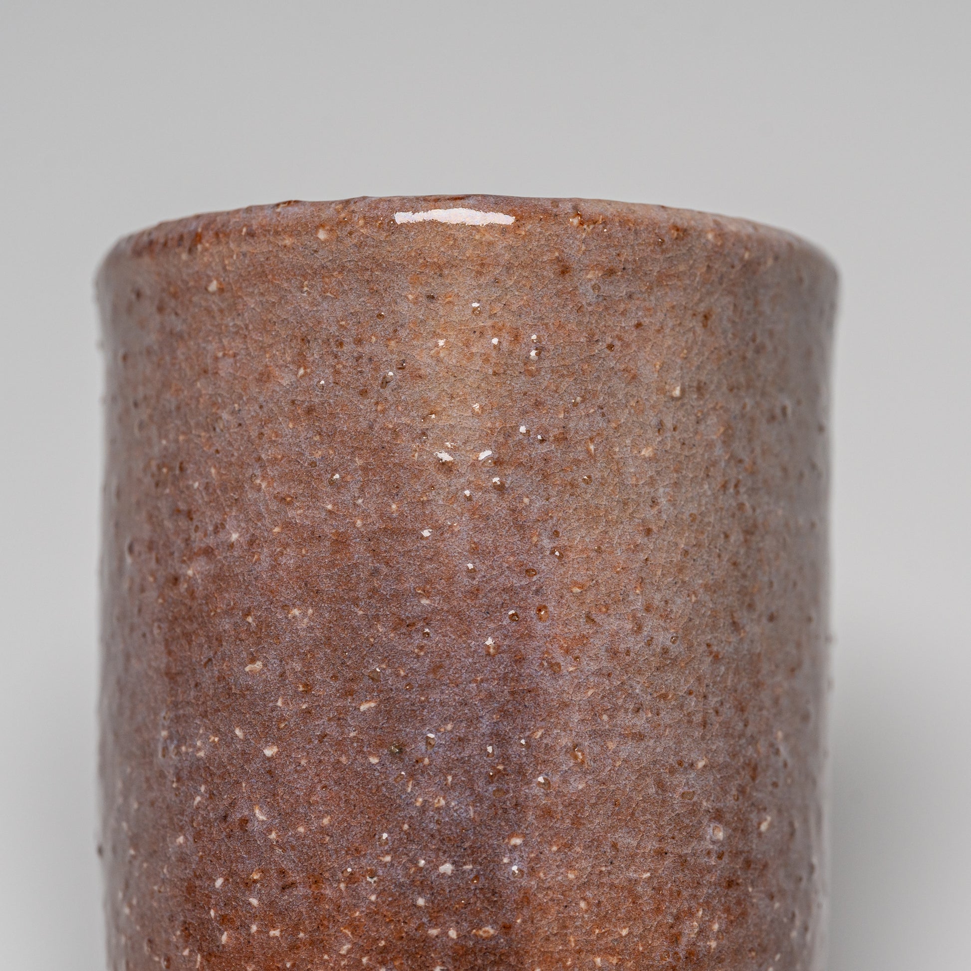 Hagi yaki cup photographed on white