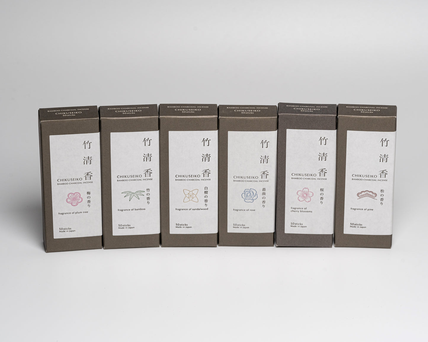 Six fragrances of Japanese bamboo incense