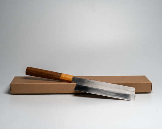 Japanese Nakiri knife on its box