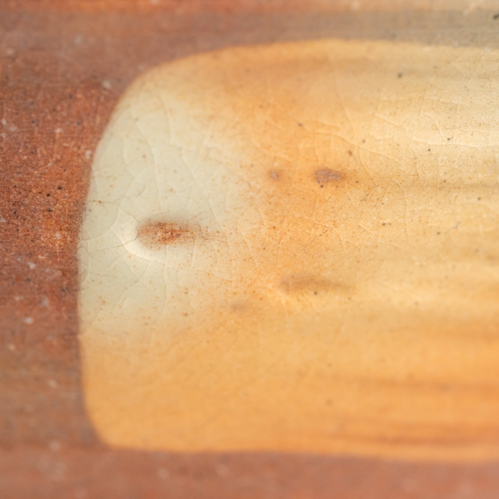A close up of a pink Hagi yaki rice bowl