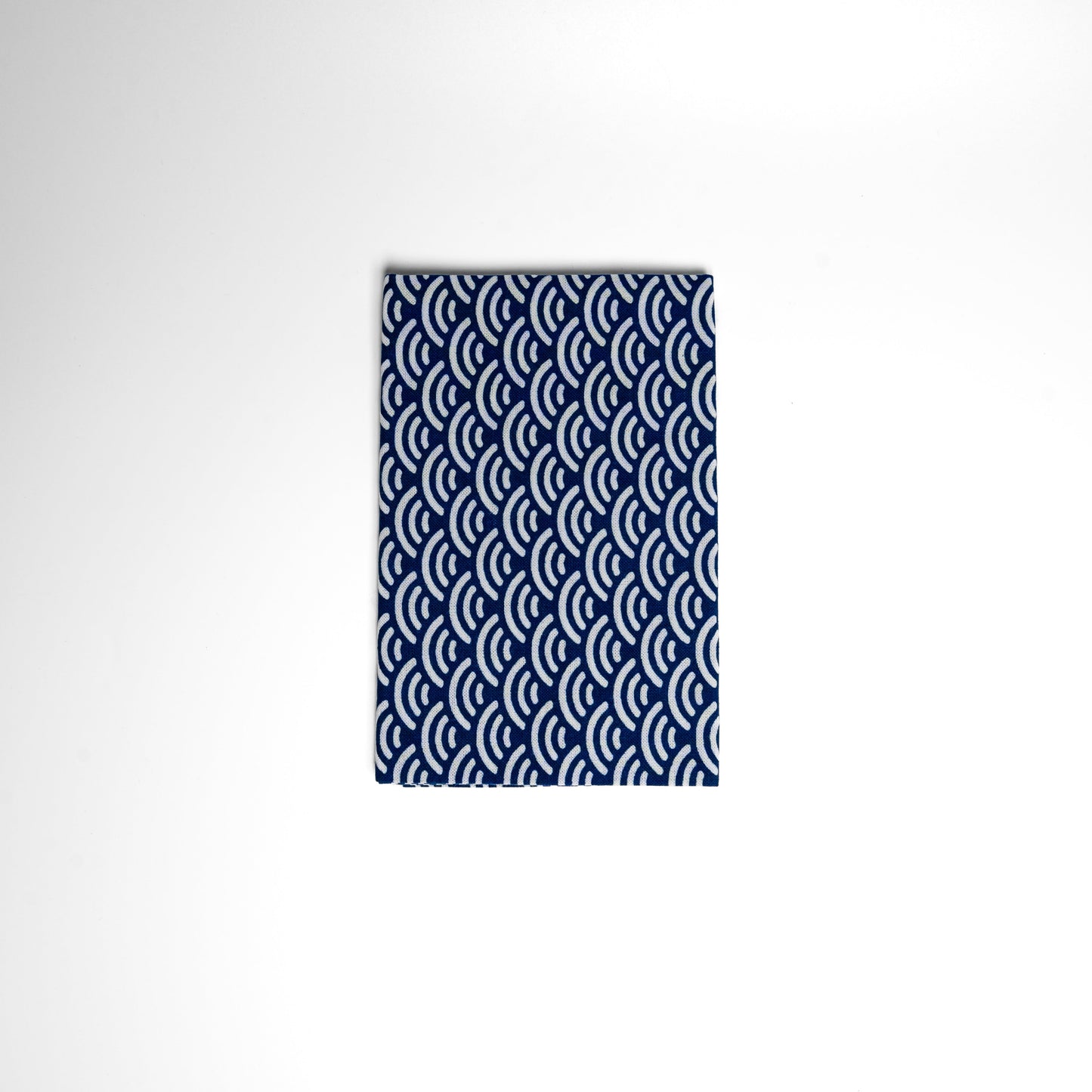 Kamawanu Seigaiha blue ocean waves Tenugui on a white background