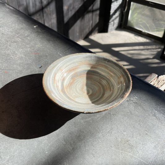 Hagi yaki Brushed Swirl Plate