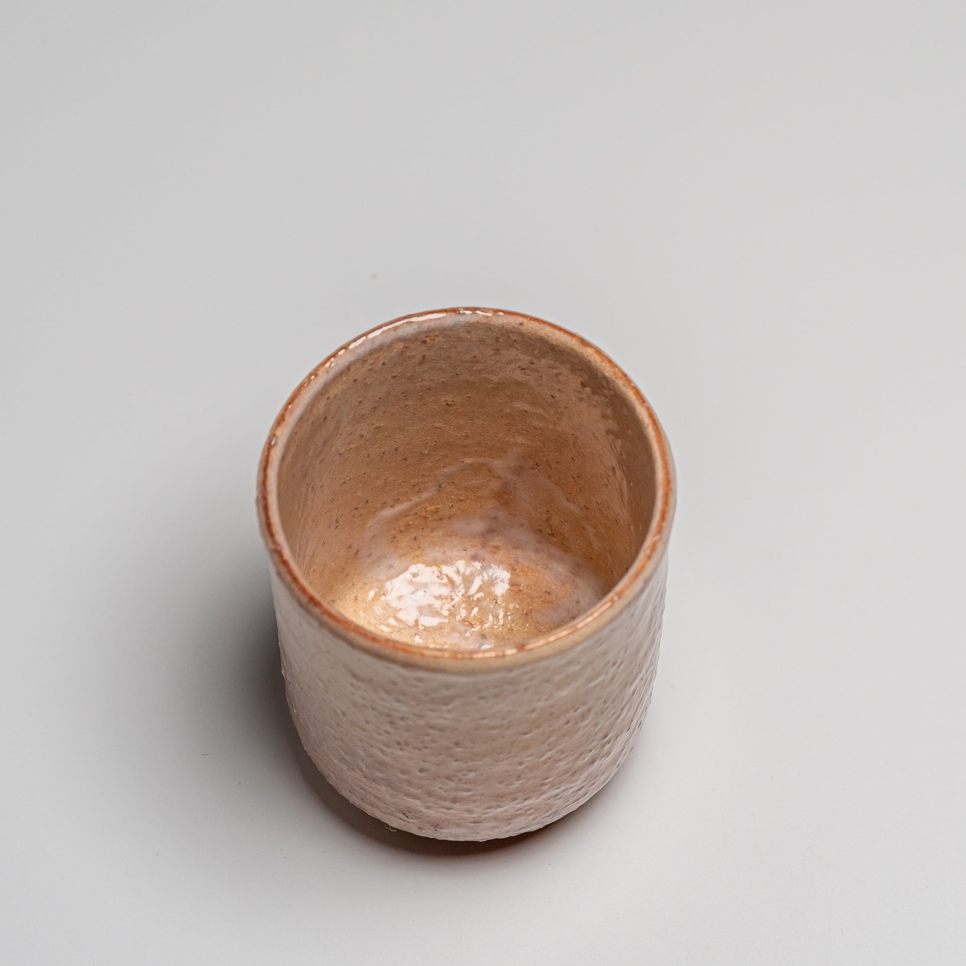 Hagi yaki cup on a white background