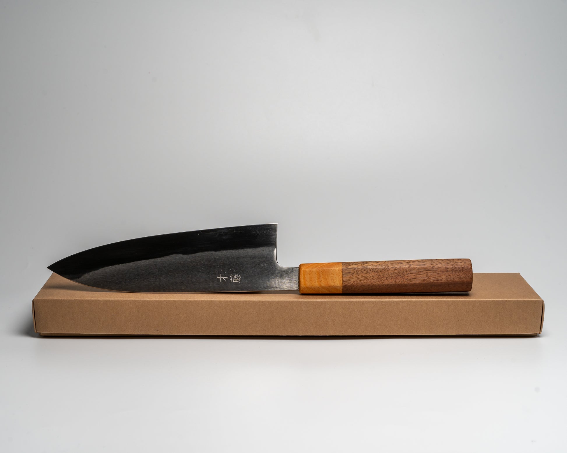 Japanese Gyuto knife on its box