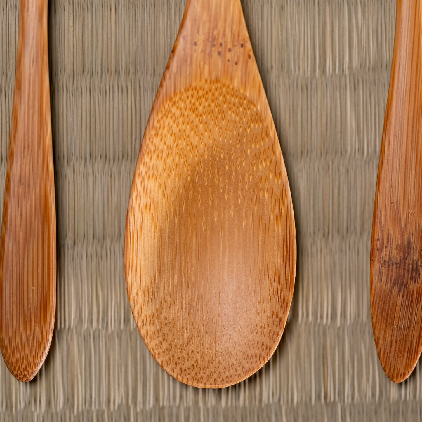 A Japanese bamboo spoon on tatami