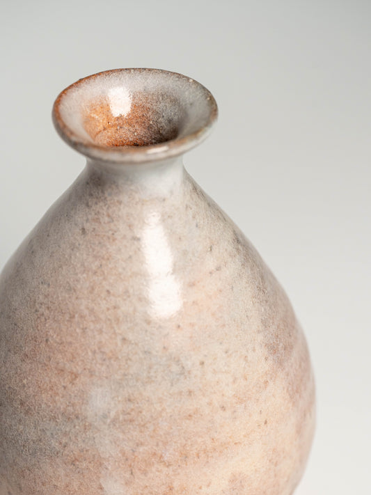 A pink Hagi yaki sake bottle
