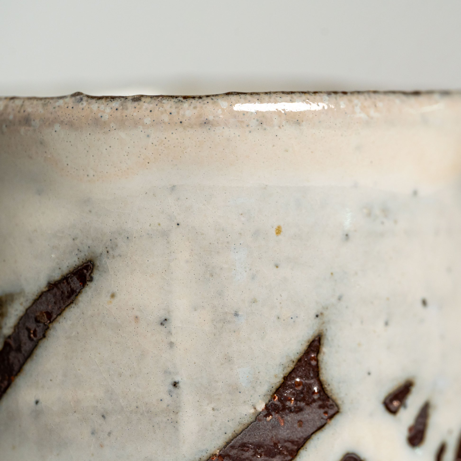 A close up of white Hagi yaki teacups